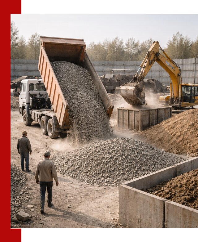 Доставка нерудных материалов с погрузкой и разгрузкой в Североуральске