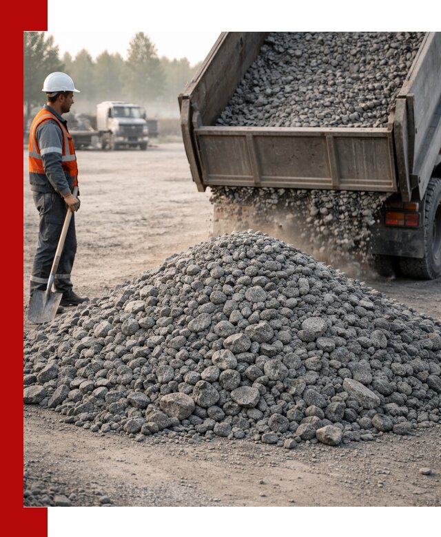 Гранитный щебень фракции 100–201 для строительства в Североуральске