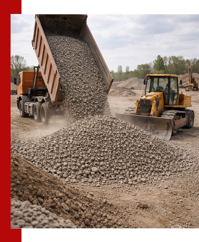 Доставка гравийного щебня фракции 40-70 в Североуральске