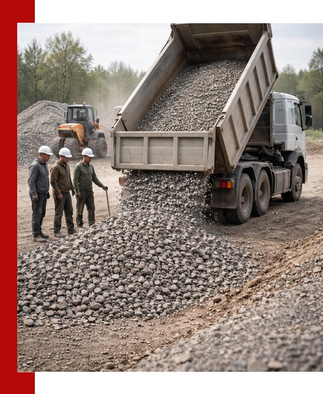 Доставка гравийного щебня фракции 70-120 в Североуральске