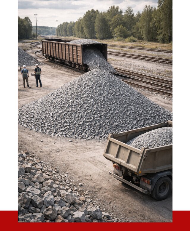 Железнодорожный щебень 20-60 в Североуральске от 1751 р. | ПРОНЕРУДСву