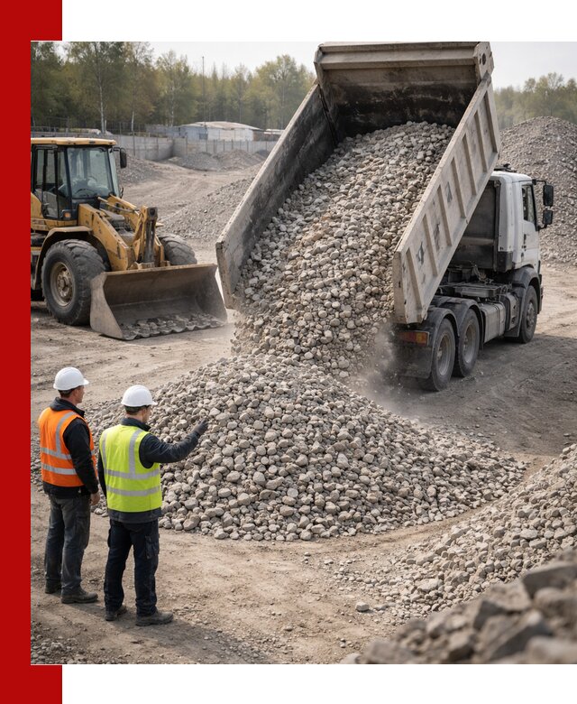 Вторичный щебень фракция 40–70 доставка в Североуральске
