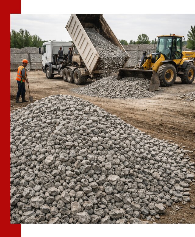 Доставка бетонного щебня фракции 40-70 в Североуральске