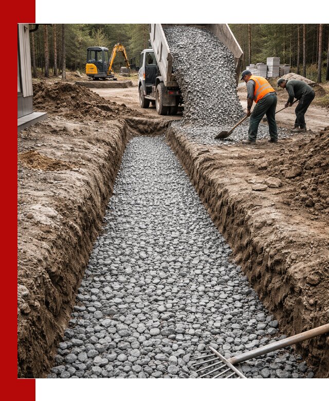 Щебень для дренажа с доставкой в Североуральске высокого качества