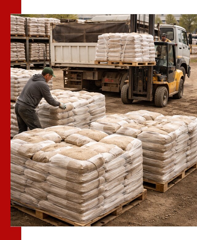 Карьерный песок в мешках с доставкой в Североуральске