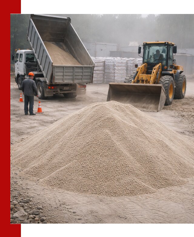 Кварцевый песок фракция 0–8 для стройработ в Североуральске