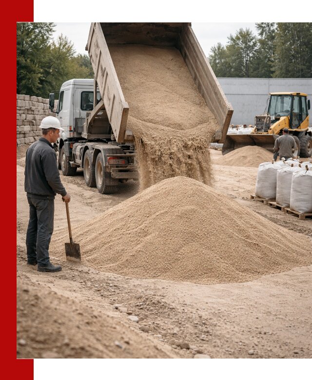 Кварцевый песок фракция 0–3 мм с доставкой в Североуральске