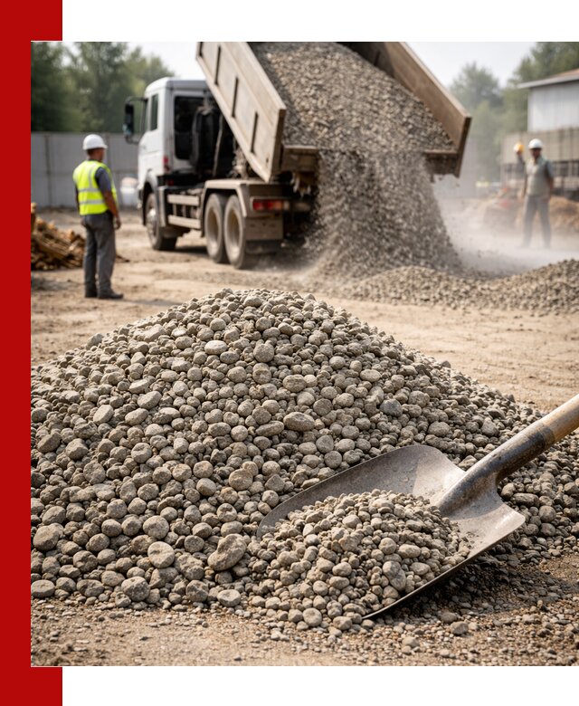 Доставка гравия фракции 20-40 в Североуральске с самосвалами