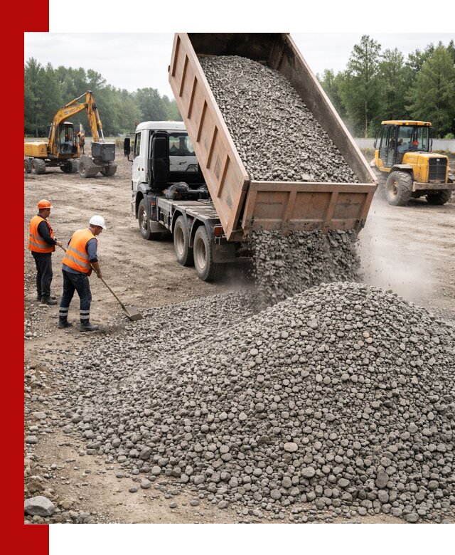 Доставка гравия фракции 40-70 в Североуральске оптом и в розницу