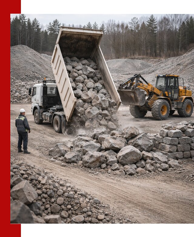 Доставка и продажа бутового гранитного камня в Североуральске