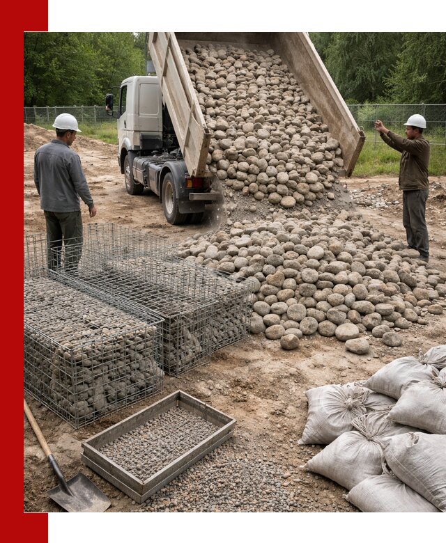 Камень для габионов фракция 70–151 в Североуральске