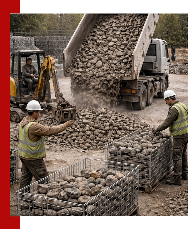 Камень для габионов фракция 100–201 в Североуральске