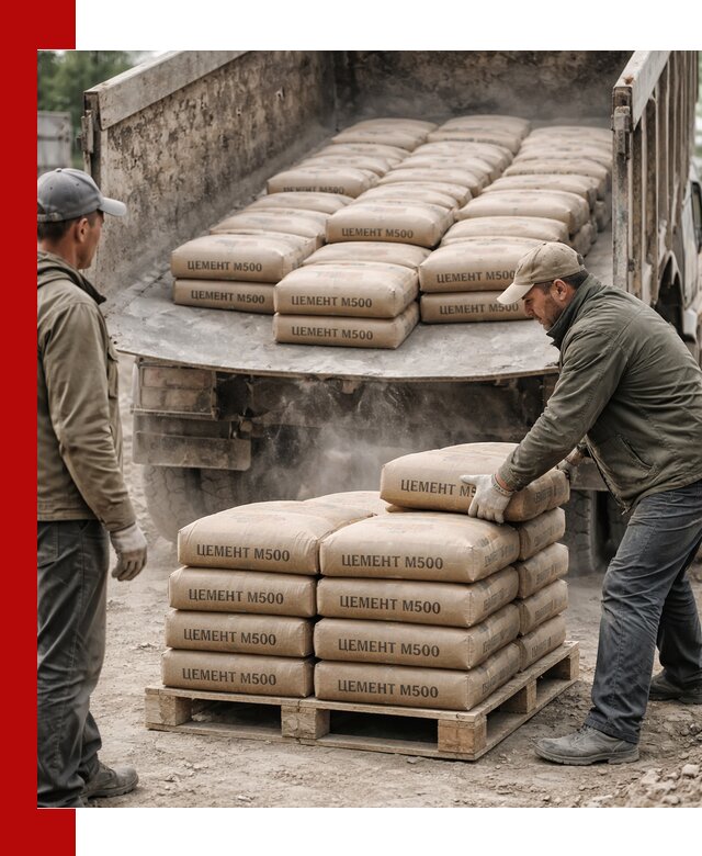 Цемент М500 с доставкой самосвалом в Североуральске