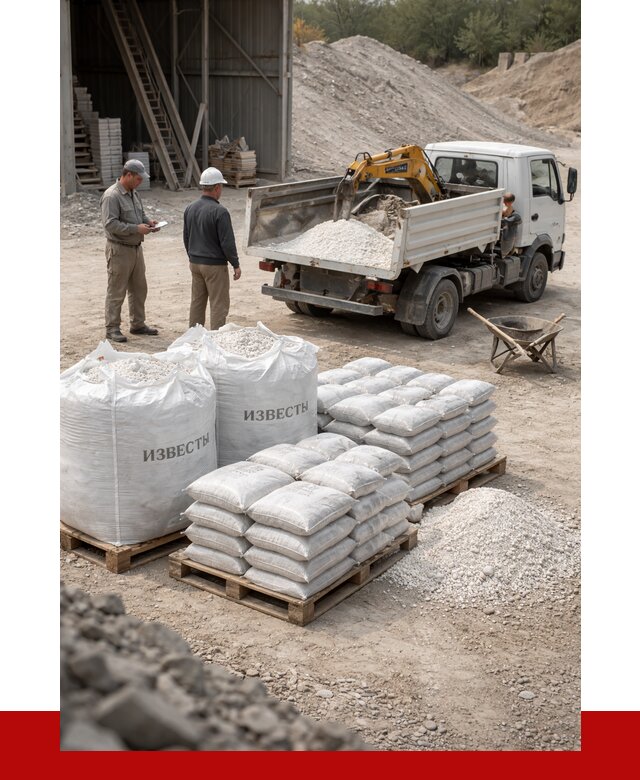 Известь строительная в Североуральске с доставкой от 4326 р. | ПРОНЕРУДСву