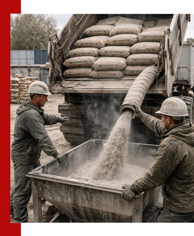 Доставка цемента М400 в Североуральске оптом и в розницу