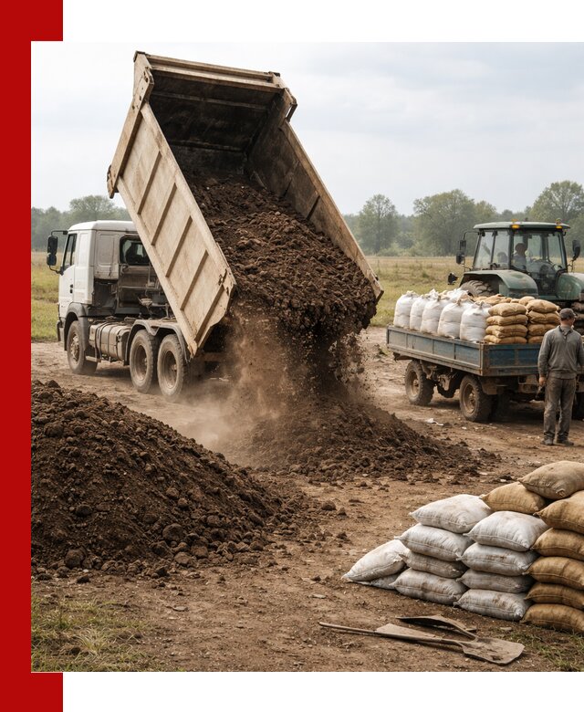 Доставка грунта и удобрений оптом в Североуральске для сельхоз и строительства