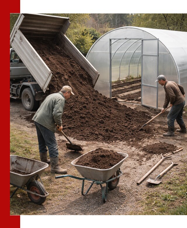 Грунт для теплицы с доставкой в Североуральске — плодородный субстрат под растения