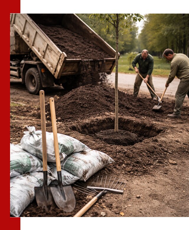 Грунт для посадки деревьев в Североуральске — доставка и подготовка почвы