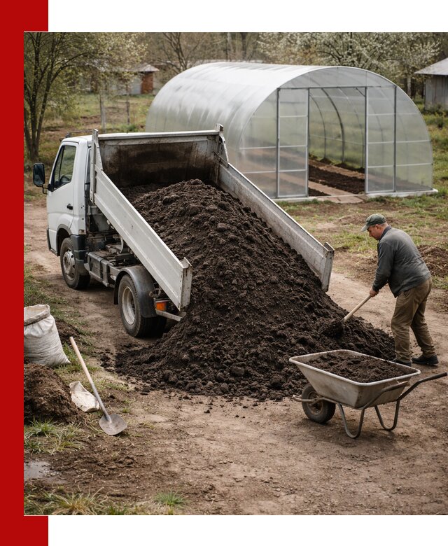 Чернозем для теплицы с доставкой в Североуральске