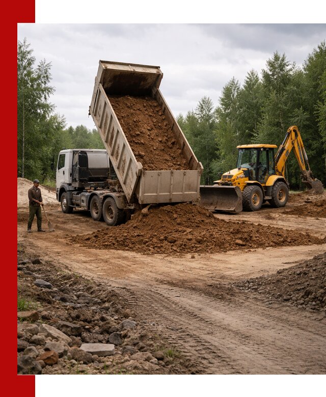 Доставка суглинка самосвалами в Североуральске подсыпка и планировка