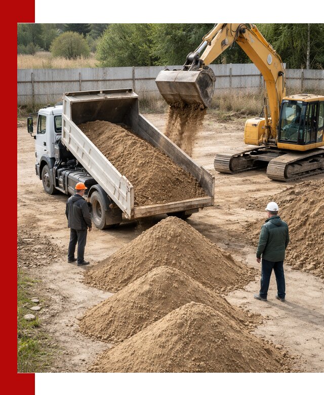 Доставка супеси вагонными и автопартиями в Североуральске