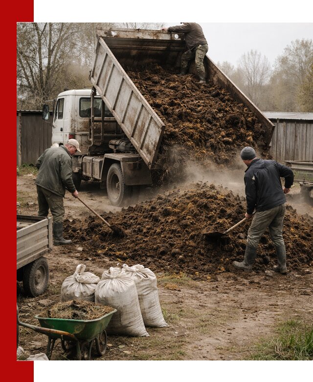 Доставка коровьего навоза самосвалом в Североуральске