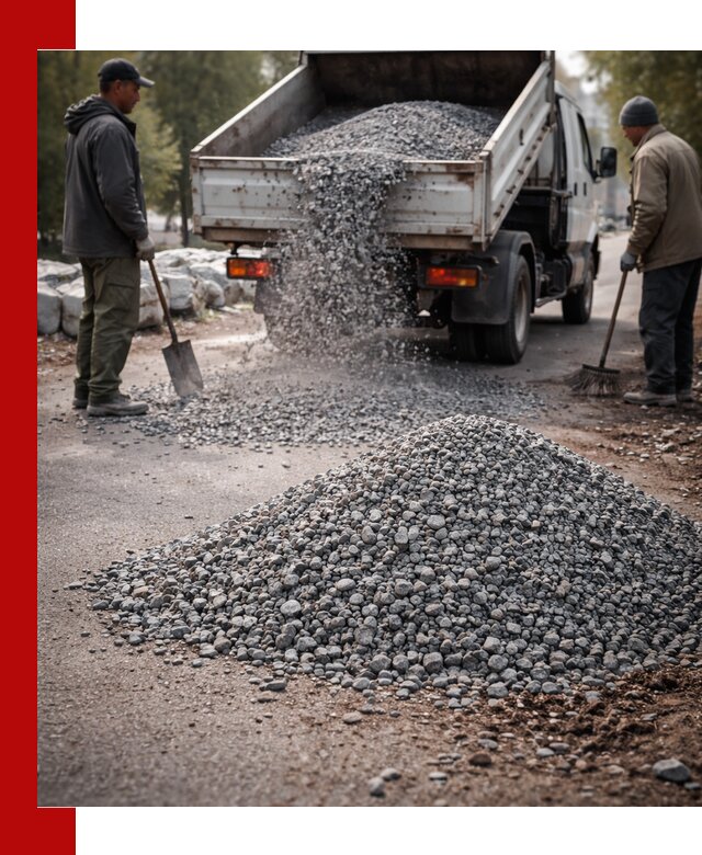 Гранитная крошка для посыпки дорог и тротуаров в Североуральске