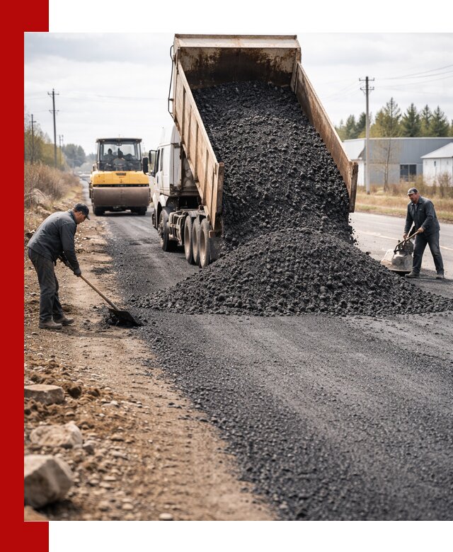 Асфальтовая крошка для дорог в Североуральске — поставка и доставка
