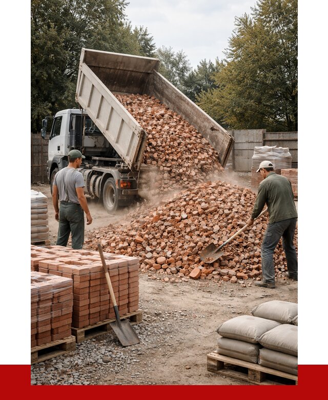 Бой кирпича в Североуральске с доставкой от 4326 руб/куб | ПРОНЕРУДСву