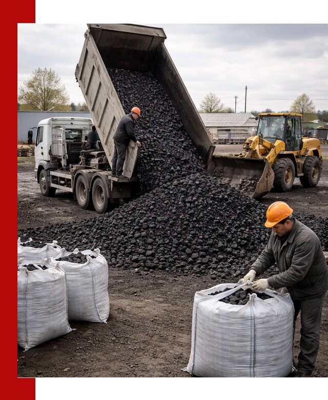 Доставка каменного угля в Североуральске оптом и в розницу