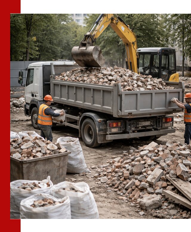 Вывоз строительного мусора в Североуральске с самосвалами и контейнерами