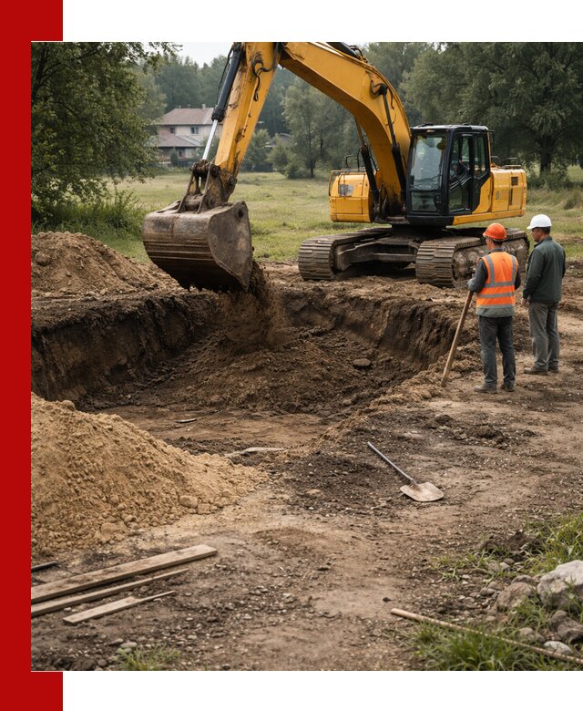 Рытье котлована под фундамент в Североуральске (быстро и недорого)