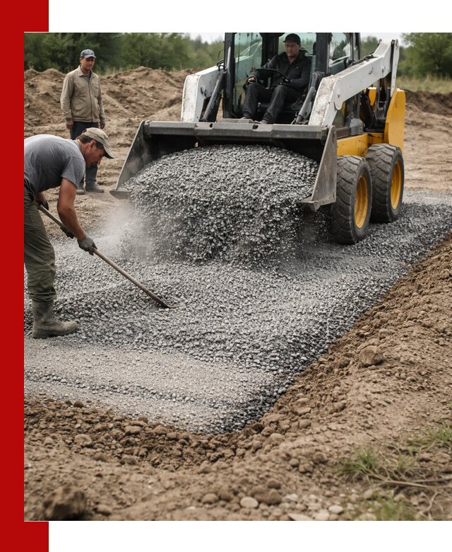 Устройство щебеночной подушки в Североуральске для дорог и фундаментов